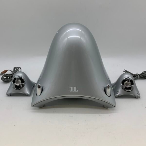 JBL Creature 2.1 Multimedia Speaker System Silver No Power Adapter Tested