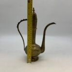 Persian Style Engraved Copper Brass Ewer Set With Candlestick Tray - Image 7