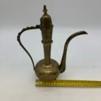 Persian Style Engraved Copper Brass Ewer Set With Candlestick Tray - Image 8