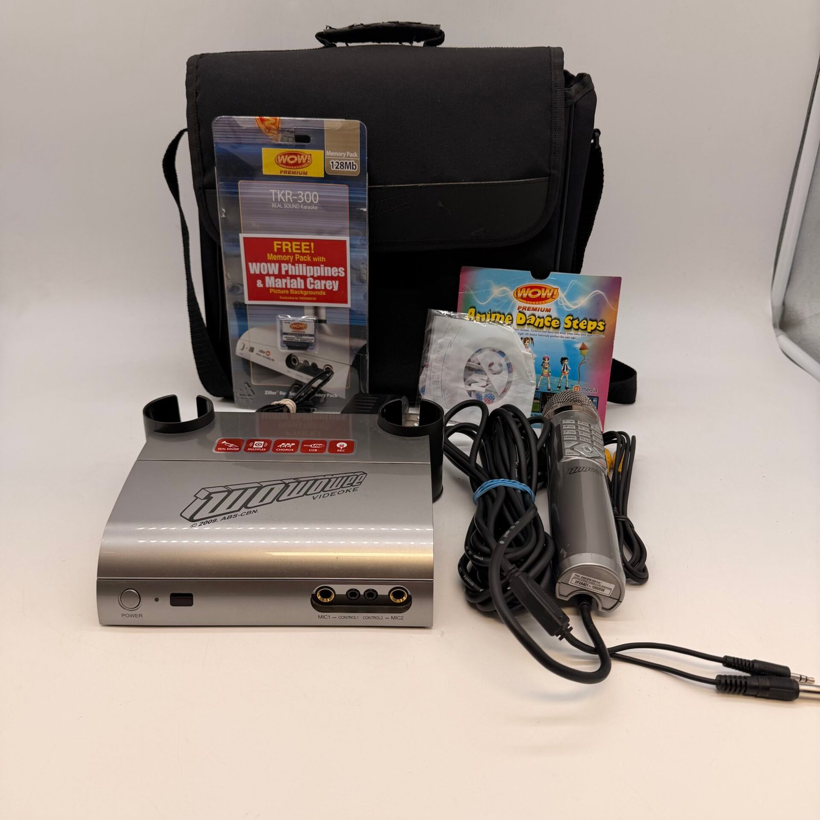 IMG_5875 WOW Videoke TKR-300 Real Sound Karaoke System Bundle Tested + Adapter Case - Image 1