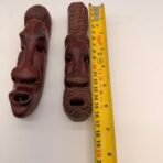 Hand Carved Wooden Tribal Face Wall Mask Folk Art Decor 6 Inch - Image 5