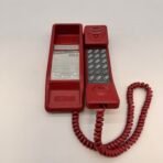 Northern Telecom SOLO Red Corded Desk Telephone Vintage Push Button Phone - Image 2