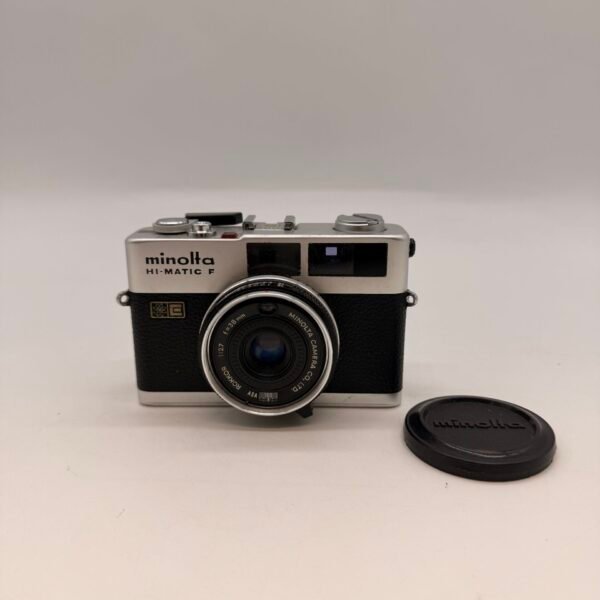 Vintage Minolta Hi-Matic F 35mm Rangefinder Film Camera Rokkor 38mm f/2.7 Lens