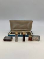 Silver-Plated Match Holder Set with Case