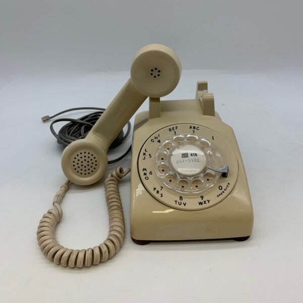 Vintage Northern Telecom Rotary Telephone Beige Working Mid Century Desk Phone