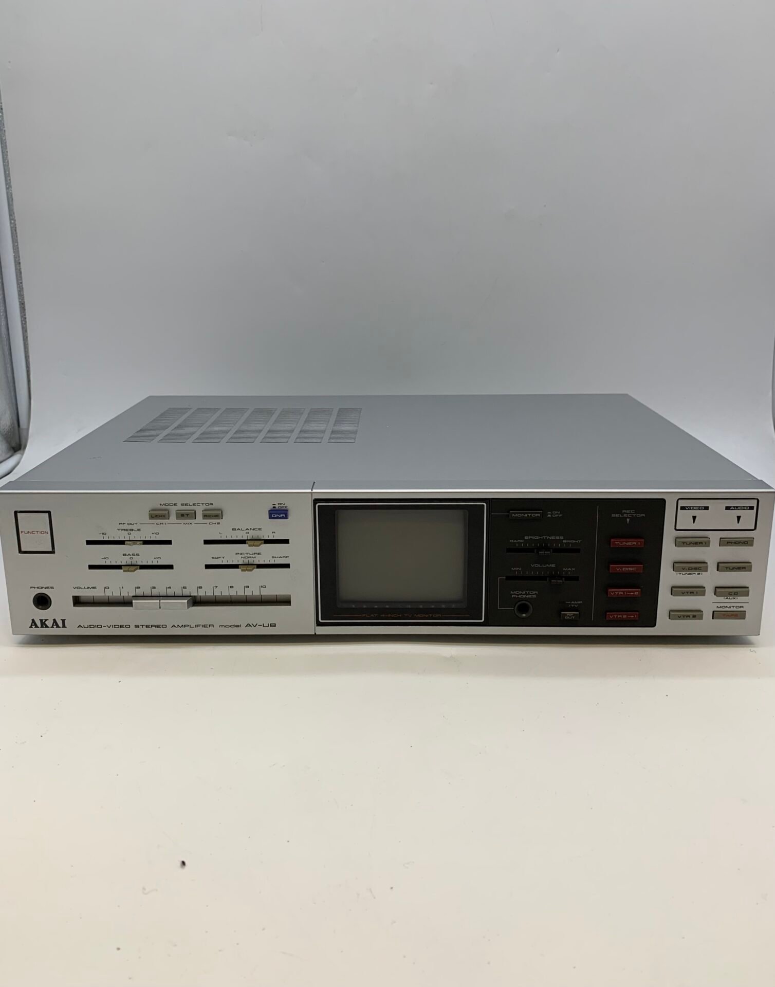 IMG_6662 Vintage Akai AV-U8 Stereo Amplifier with Built-In CRT TV Monitor Japan - Image 1
