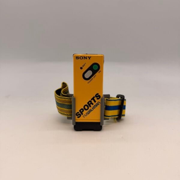 Sony SRF-5 Sports FM Walkman Portable Radio Yellow Japan Tested w/ Armband