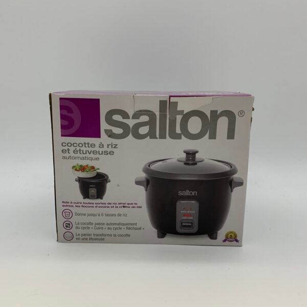 Salton Automatic Rice Cooker & Food Steamer 6 Cup RC16B Nonstick Open Box