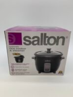 Salton Automatic Rice Cooker & Food Steamer 6 Cup RC16B Nonstick Open Box - Image 3
