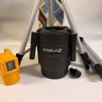 STABILA LAX 50 Automatic Cross Line Laser Level Kit Tripod Pole Like New - Image 2