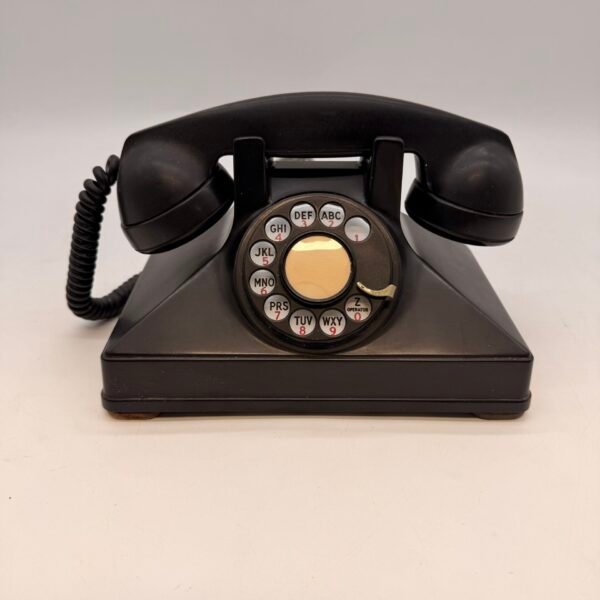 Vintage Northern Electric Rotary Dial Desk Telephone Black Made In Canada