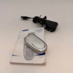 Vintage Samsung SGH-X426 Flip Phone Silver w/ OEM Charger Manual Untested