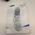 Vintage Samsung SGH-X426 Flip Phone Silver w/ OEM Charger Manual Untested - Image 8