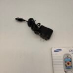 Vintage Samsung SGH-X426 Flip Phone Silver w/ OEM Charger Manual Untested - Image 7