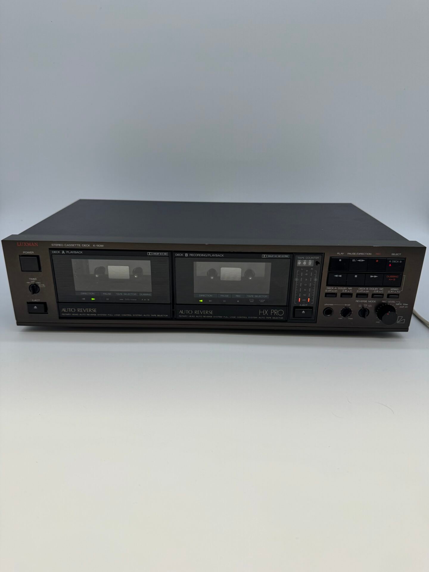 IMG_7398 Luxman K-110W Dual Auto Reverse Stereo Cassette Deck HX Pro Tested Working - Image 1
