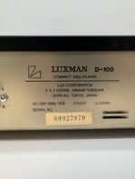 Luxman D-100 Vintage Compact Disc CD Player Tested Working Made in Japan Rare - Image 7