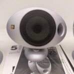 KEF HTS2001 3-Piece Home Theater Satellite Speaker Set Silver Tested Working - Image 2