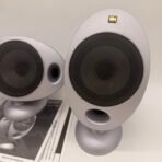 KEF HTS2001 3-Piece Home Theater Satellite Speaker Set Silver Tested Working - Image 4