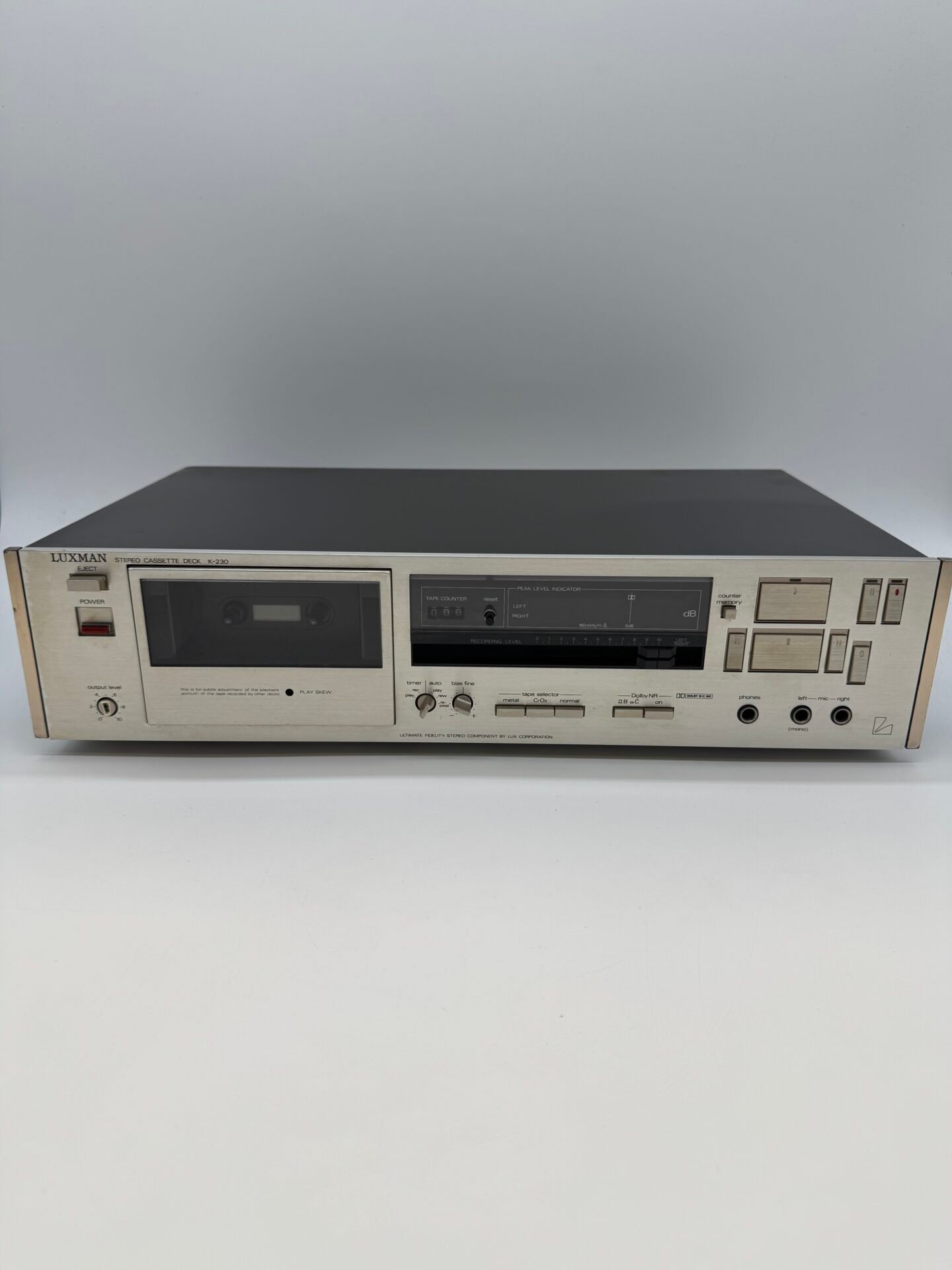 IMG_7776 Luxman K-230 Stereo Cassette Tape Deck Vintage Hi-Fi Dolby B/C For Parts Repair - Image 1