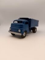 Vintage 1950s Structo C-1502 Wind-Up Dump Truck Pressed Steel Toy USA