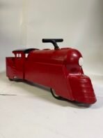 Vintage Red Pressed Steel Toy Locomotive Train Marx 3000 – 26" Long 1940s USA