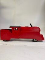Vintage Red Pressed Steel Toy Locomotive Train Marx 3000 – 26" Long 1940s USA - Image 2