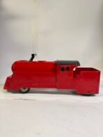 Vintage Red Pressed Steel Toy Locomotive Train Marx 3000 – 26" Long 1940s USA - Image 5