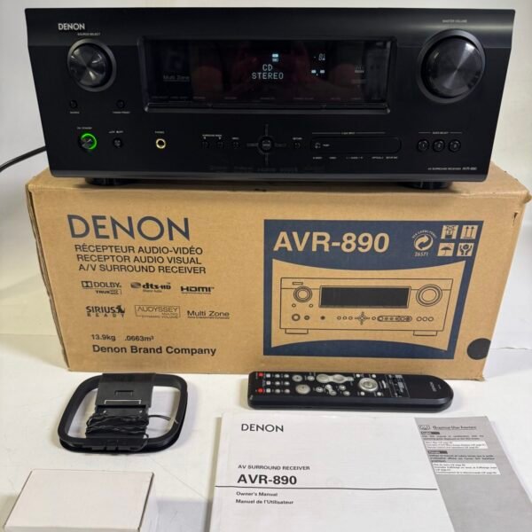 Denon AVR-890  7.1 SURROUND AV Hdmi Stereo Receiver Remote Bundle Fresh Service!