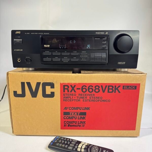 JVC RX-668VBK Stereo Audio/Video Receiver Bundle w/ Original Box Remote