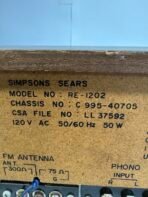 Vintage Simpsons Sears RE-1202 AM/FM Stereo Receiver 8-Track Recorder Player - Image 10