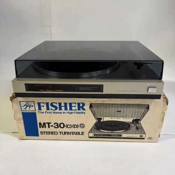 Vintage Fisher MT-30 Semi-Automatic Turntable with Original Box Made In Japan