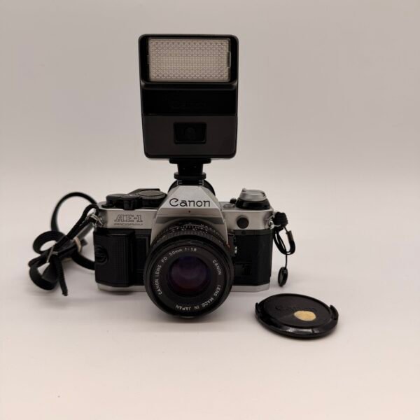 Canon AE-1 Program 35mm SLR Camera FD 50mm f/1.8 Lens Flash Tested