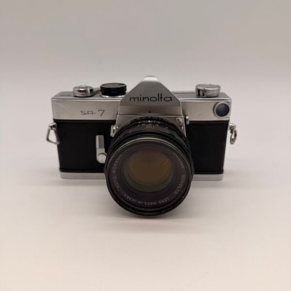 Minolta SR-7 35mm SLR Film Camera Auto Rokkor-PF 55mm f/1.8 Lens Tested