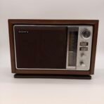 Vintage Sony ICF-9740W AM FM 2 Band Table Radio Wood Grain