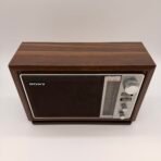 Vintage Sony ICF-9740W AM FM 2 Band Table Radio Wood Grain - Image 2